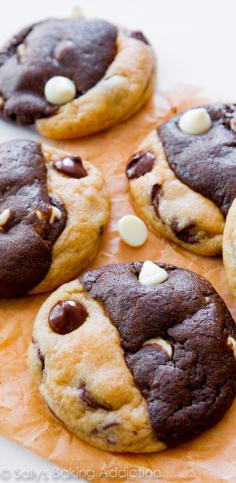 
                    
                        Soft-baked and completely irresistible chocolate chip cookies swirled with chocolate white chocolate cookies. Say goodbye to your self control!
                    
                