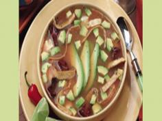 Avocado & Tortilla Soup  #Superbowl #Football #Party #Healthy #Recipe