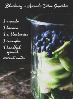 
                    
                        Blueberry + Avocado Detox Smoothie | jillianastasia.co...
                    
                