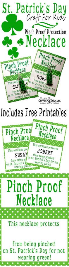 
                    
                        St. Patrick's Day Craft - Pinch Proof Protection Candy Necklaces | Includes Free St. Patrick's Day Printables
                    
                