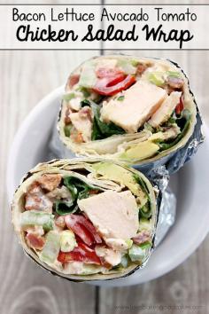 Bacon Lettuce Avocado Tomato Chicken Salad Wrap makes a quick and easy dinner or lunch idea! #wraps #chickensalad #baconmonth #putsomepiginit by lovebakesgoodcakes, via Flickr