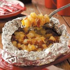Cheesy Grilled Potatoes. - Another cheesy potato recipe for the rotation 