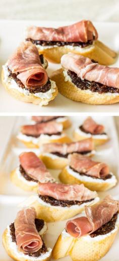 
                    
                        Crostini with Proscuitto, Homemade Fig Jam, & Goat Cheese
                    
                