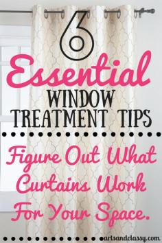 
                    
                        6 Tips To Picking Your Perfect Curtain Style in Your Home! Don't ever worry about choosing curtains again. Learn how to pick like a pro for any room via www.artsandclassy....
                    
                