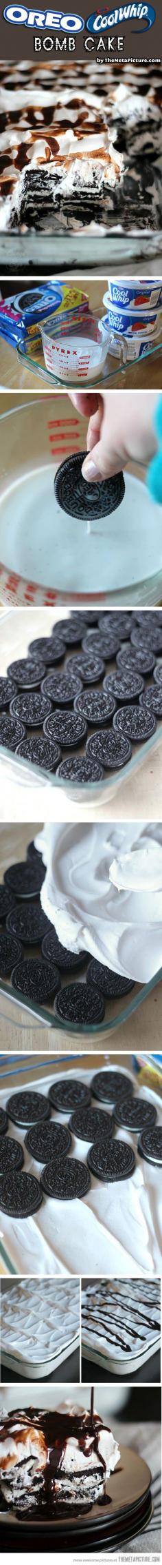 
                    
                        Oreo Bomb Cake. OMG.
                    
                