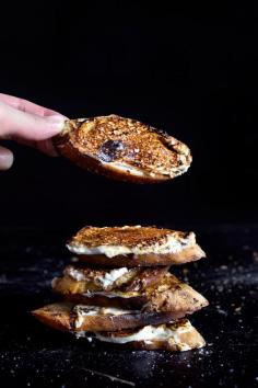 
                    
                        PAN-GRILLED MARSHMALLOW TOASTS WITH SEA SALT
                    
                