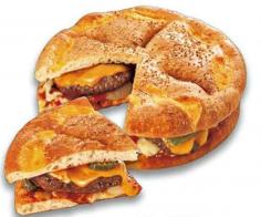 
                    
                        The 'Megaburgerpizza' Creatively Uses a Pizza as a Burger Bun #food trendhunter.com
                    
                