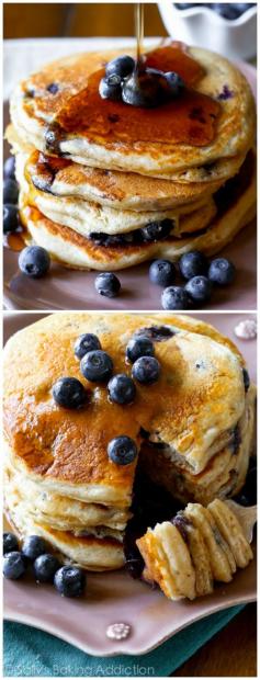 
                    
                        Hands down the BEST Whole Wheat Pancakes I've ever made. And they're completely filled with juicy blueberries!
                    
                