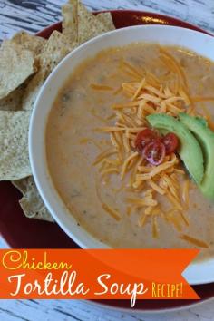 Homemade Chicken Tortilla Soup Recipe for and Easy Soup Recipe for Fall! Perfect Quick Dinner Recipe!