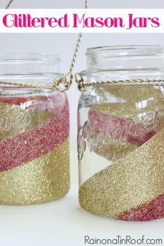 
                    
                        How to Glitter Mason Jars in 30 Minutes or Less | Want to update the look of your mason jars a bit? Learn how to glitter mason jars in 30 minutes or less. These are perfect for lanterns!
                    
                