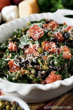 
                    
                        Kale Puttanesca - A simple, fresh and zesty way to enjoy cooked kale! The flavors are fantastic!
                    
                