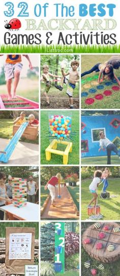 The ULTIMATE backyard bucket list!  32 of the best outdoor games & activities for kids and adults.