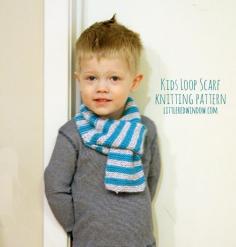 I die. Kids Loop Scarf Knitting Pattern (free) - Little Red Window