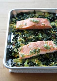 
                    
                        Easy Salmon With Crispy Cabbage and Kale
                    
                