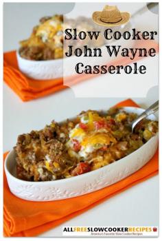 This recipe for Slow Cooker John Wayne Casserole is a cowboy casserole recipe that can't be missed! This delicious and easy slow cooker ground beef recipe is meaty, cheesy, and packed with flavor. May be 1 can of chiles! Made this and hubby thought it was to spicy:/