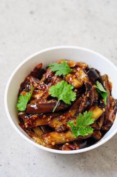 Szechuan Eggplant Recipe -like we used to eat at Peter's Chun King in Toronto!  *****triple the sauce ingredients. 2 tbl cornstarch mixed in 1c water*******