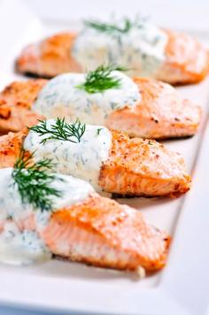 
                    
                        Zesty  Seafood Recipe: Baked Salmon with Creamy Dill Sauce
                    
                