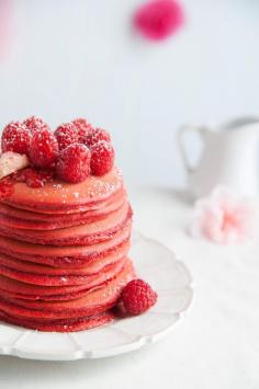 
                    
                        Red Velvet Pancakes with Raspberry Butter
                    
                