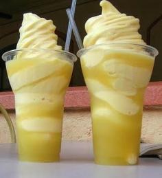 
                    
                        ☆ I've been hunting for this recipe for forever :-)  Disney Copycat Recipe for Dole Pineapple Whips! Recipe: 2 20 ounce cans Dole crushed pineapple with juice 2 tablespoons lemon juice. 2 tablespoons lime juice. 1/3 cup sugar. 1 1/2 cups heavy whipping cream, whipped. Drain pineapple; reserve 2 tablespoons juice. Set aside. Place pineapple, lemon juice, lime juice, sugar and reserved pineapple juice in blender or food processor container; cover and blend until smooth. Pour into...☆
                    
                