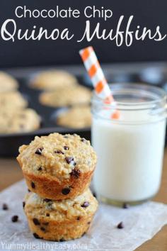 
                    
                        Quinoa Muffins with mini chocolate chips. These are so good!
                    
                