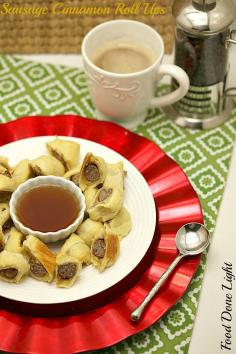 
                    
                        These are so fun for a brunch! Cinnamon Roll Ups with Sausage Low Calorie, Low Fat, Healthy Breakfast
                    
                
