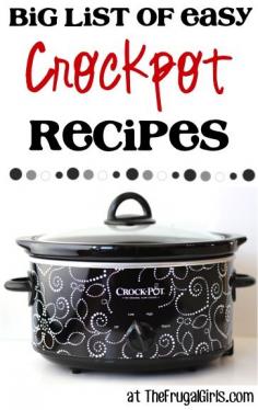 BIG List of Easy Crockpot Recipes! ~ from TheFrugalGirls.com ~ Nothing beats the ease of a Crockpot Dinner! You'll LOVE these delicious, easy Crockpot Recipes!! #slowcooker #recipes #thefrugalgirls....YES!  I am going to be using my crock pot A LOT 