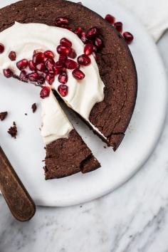 
                    
                        Flourless Chocolate & Pomegranate Mini Cake
                    
                