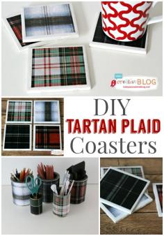 
                    
                        DIY Tile Coasters with Tartan Plaid | TodaysCreativeblo...
                    
                