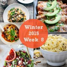 
                    
                        Healthy Veggie-filled Weekly Meal Plan with free grocery shopping list | Rainbow Delicious Winter 2015 Week 8
                    
                
