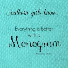 Southern girls know everything is better with a monogram! Even a mailbox! Personalize your Mailbox at Fresh Idea Studio. #DIY #monogram #mailboxmakeover