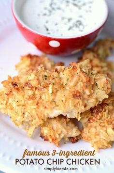 
                    
                        The MOST popular dinner at our house, Potato Chip Chicken is easy to make, and SO good! Crispy on the outside, tender on the inside, it's sure to please!
                    
                