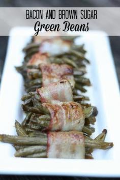 Bacon and Brown Sugar Green Beans. These are going on the Thanksgiving menu this  year!
