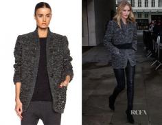 
                    
                        Rosie Huntington-Whiteley’s Isabel Marant Ta Sequin Over Wool-Blend Jacket
                    
                