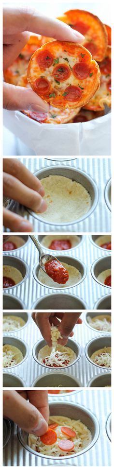 
                    
                        Mini Deep Dish Pizzas - These 5-ingredient mini pizzas are unbelievably easy, fool-proof, and completely addicting!
                    
                