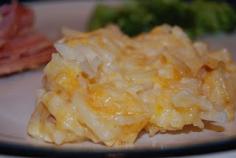 Hashbrown Casserole in crock pot w/ sausage on top - this is yummy and oh so easy! I'd skip the foil--the smoked sausage taste would be great in the potatoes!