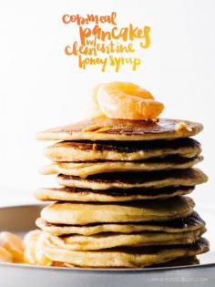 
                    
                        Crispy Cornmeal Pancakes with Honey-Clementine Syrup
                    
                