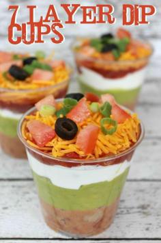 
                    
                        Seven Delicious Layers including seasoned beans and guacamole in individual portable cups.
                    
                