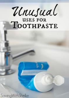 
                    
                        This list has some of my favorite unusual uses for toothpaste like cleaning fingernails, foggy headlights and more! For something so inexpensive, it sure does a lot of great things.
                    
                