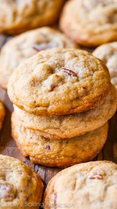 
                    
                        Buttery, soft ‘n chewy cookies exploding with toasted pecans and brown sugar flavor.
                    
                