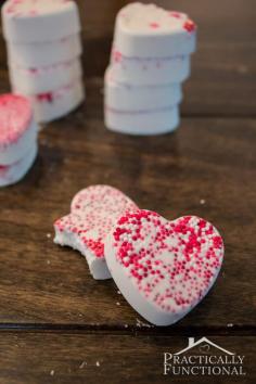 
                    
                        Valentine's Day candy bark recipe; these little candy hearts are totally delicious, and they're so easy to make!
                    
                