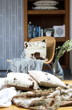 
                    
                        Combo of grayish blue and neutrals, with various patterns and textures. | Sacramento Street
                    
                