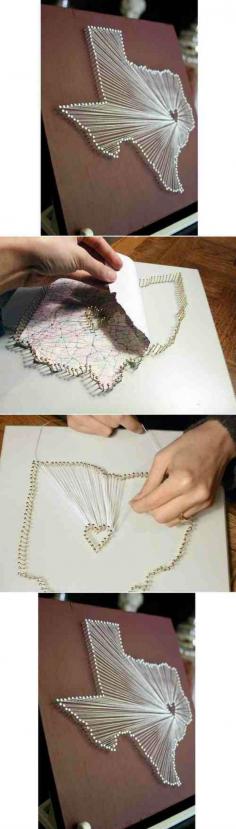 
                    
                        Cool DIY Gift Idea! Favorite State Map String Art | Check Out This Awesome DIY diyready.com/...
                    
                