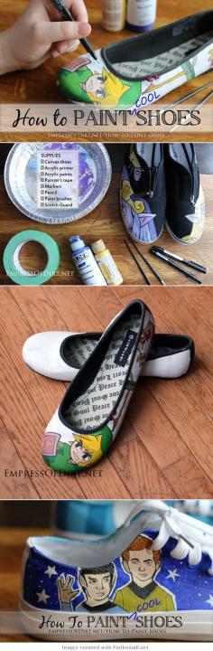 
                    
                        How To Paint Shoes - This tutorial will show you everything you need to know to create your own (very cool!) hand-painted shoes. A few years ago my teenage daughter started customizing canvas shoes (which is now a business venture) and hasn’t turned back.
                    
                