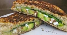 Spinach and avocado grilled cheese