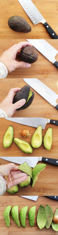 
                    
                        pitting and cutting avocados
                    
                