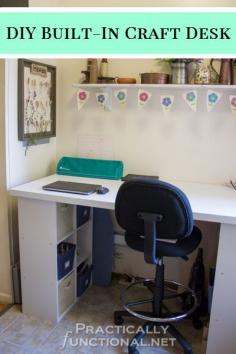 
                    
                        Make your own DIY built-in craft storage desk! All you need is a door and cube storage shelves!
                    
                