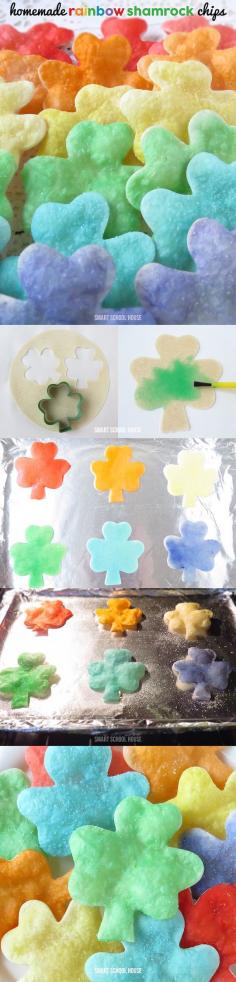 
                    
                        How to make Homemade Rainbow Shamrock Chips. Crispy, crunchy, salty, and irresistible!
                    
                
