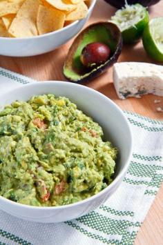 Blue Cheese Guacamole. Two of my favorite foods mixed together - avocado and blue cheese. What could be better?