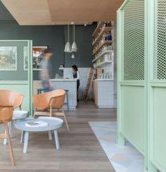 
                    
                        Grzywinski+Pons pairs industrial fixtures with pastel tones for Urban Villa hotel lobby
                    
                