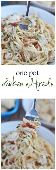 
                    
                        One Pot Chicken Alfredo - Ready in about 30 minutes - and tastes just as good as a dish that you'd order at your favorite Italian restaurant. Even better? Everything - including the pasta - is cooked in just one pot!
                    
                